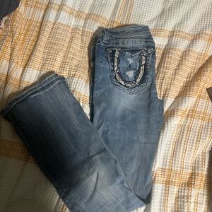 Miss Me Blue Boot Cut Jeans Classic Denim